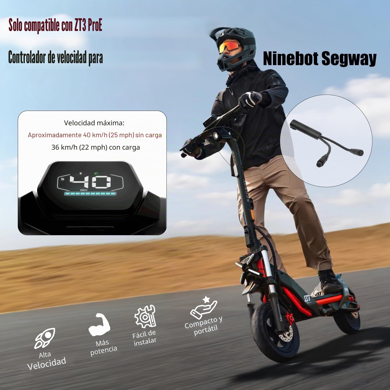 Cable de conexión accesorio compatible con Segway Ninebot ZT3 Pro E, accesorio de cable especial para 35-40 km/h, cable de conexión Plug & Play para mantenimiento, prueba y montaje de