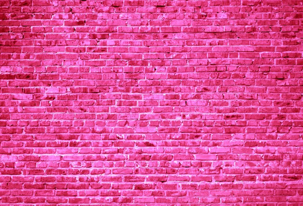 AOFOTO 6x4ft Pink Brick Wall Backdrop Hot Pink Stone Brick Background for Girl Princess Kids Baby Shower Birthday Party Table Decoration Banner
