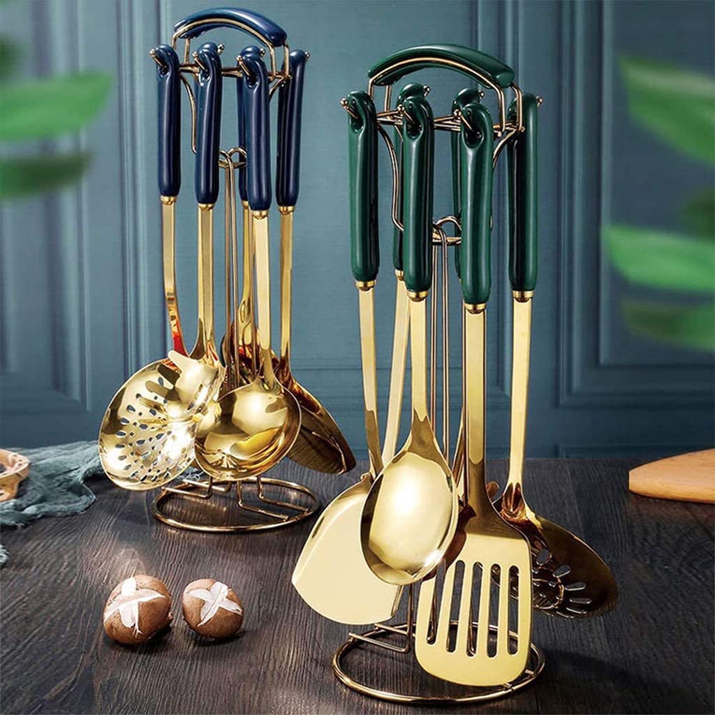 Nordic Küchenhelfer-Set, Edelstahl, Kochlöffel, Spatel, Schaufel, 7-teilig