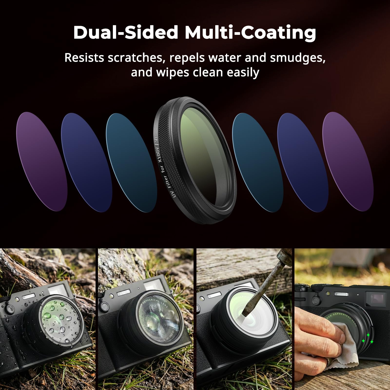 Amazon | SmallRig FUJIFILM X100VI / X100V用UVフィルター、光透過率