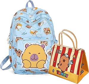 LOTUSTAR Kawaii Star Backpack – Y2K Aesthetic Rucksack With Plush Pendant For Teens, Large Capacity
