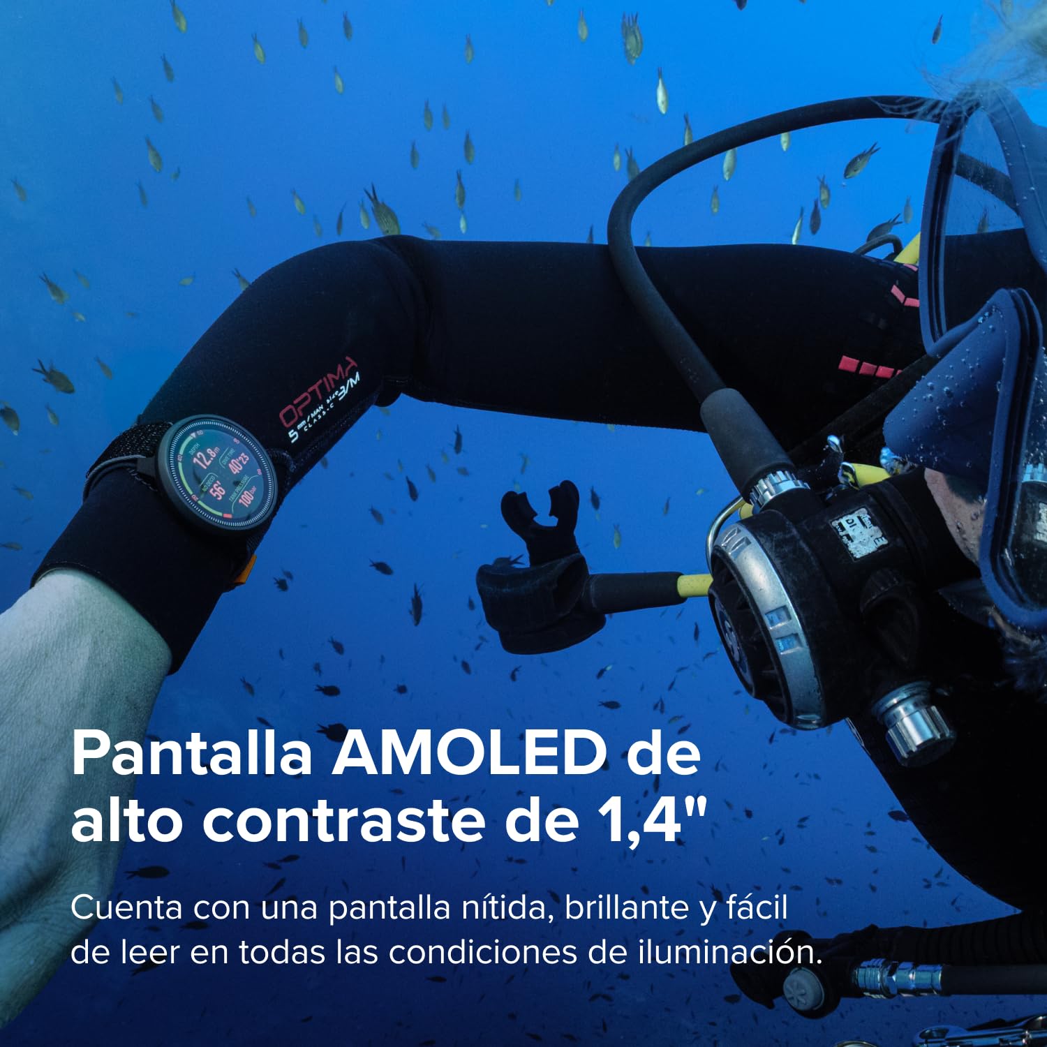 SUUNTO Nautic S Ordenador de Buceo con GPS, Pantalla AMOLED, 60h de Autonomía de Buceo, 80m Impermeable, Análisis de Gases Inalámbrico, Mapas Sin Conexión, SUUNTO APP
