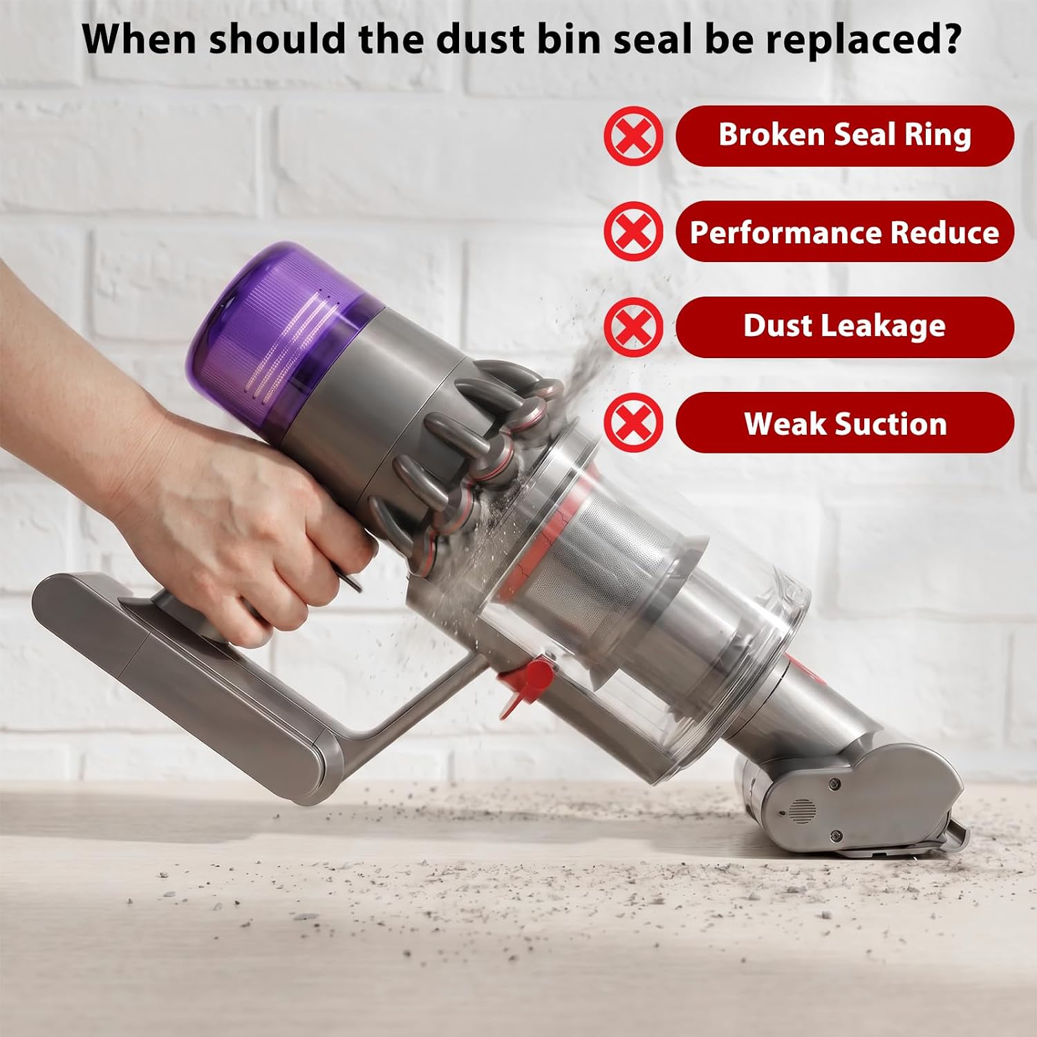 Lemige V11 Dust Bin Seal Replacement Vacuum Parts for Dyson V11 V15 Detect image 5