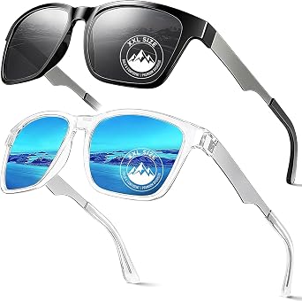 Ultralight 158MM XXL Larger Polarized Sunglasses Men, Scratch/Saltwater Resistant/Oleophobic Lens with UV400