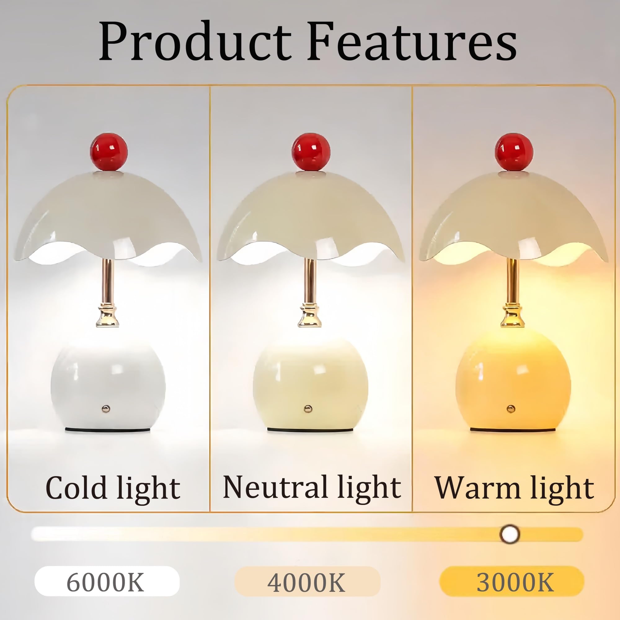 Lampada da tavolo Forma moderna a guscio d'uovo LED dimmerabile bajour con telecomando 3000-6000K Paralume in acrilico Adatto per la testata del letto lo studio il corridoio