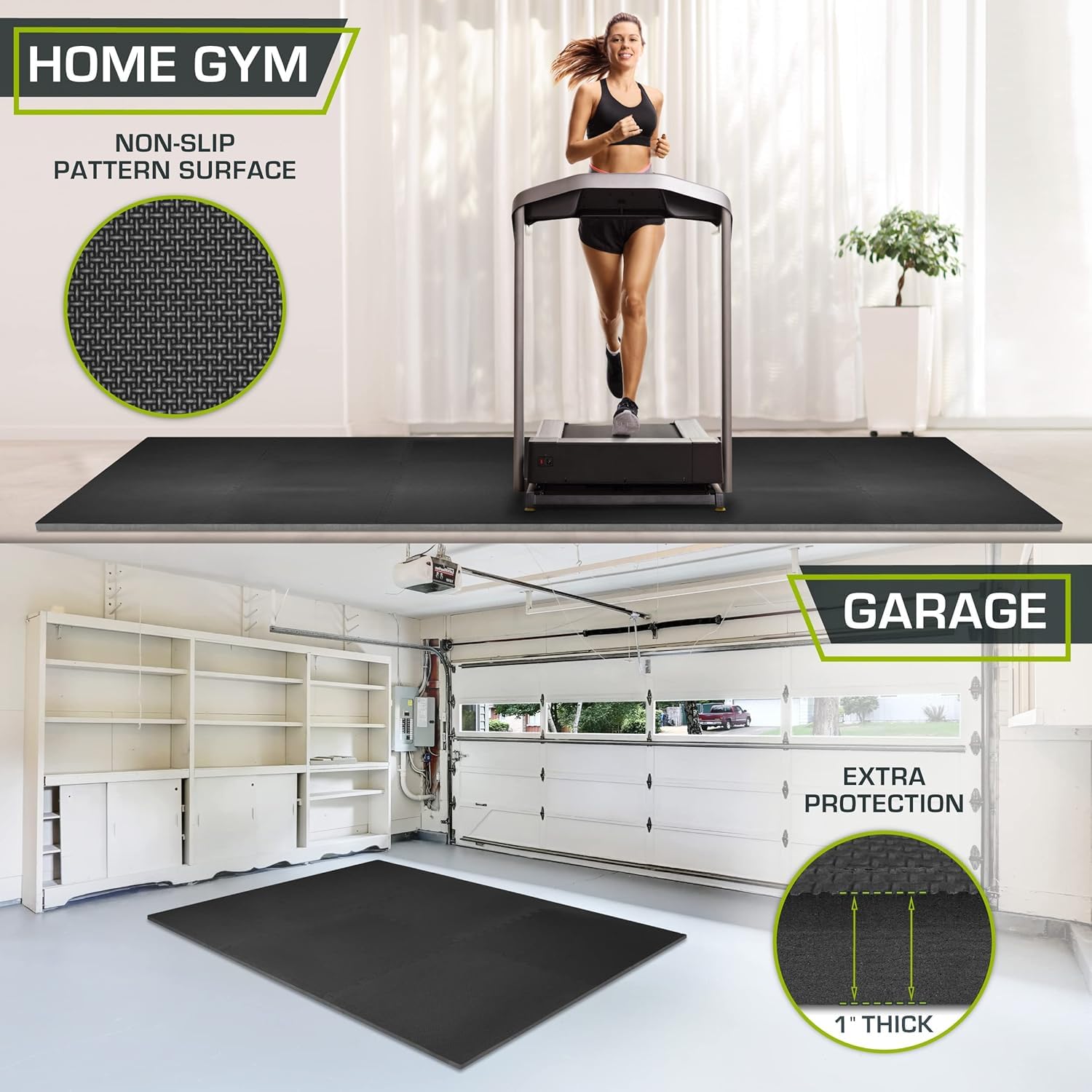 Tappeto per esercizi puzzle extra spesso 2.5cm piastrelle ad incastro pavimenti protettivi l'allenamento attrezzature palestra Set 6pcs 60x60cm tatami profesional gimnasia artes marciales