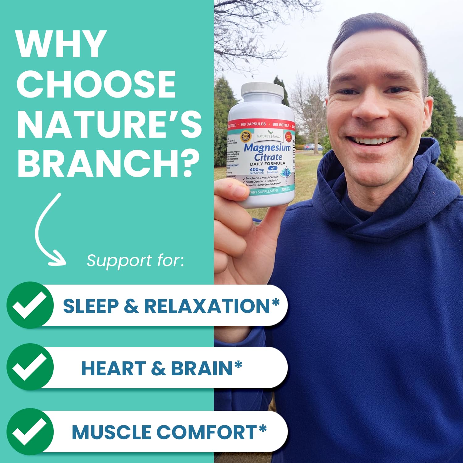 Magnesium Citrate Supplements for Sleep, Relaxation & Muscle Support — Amazon image 3
