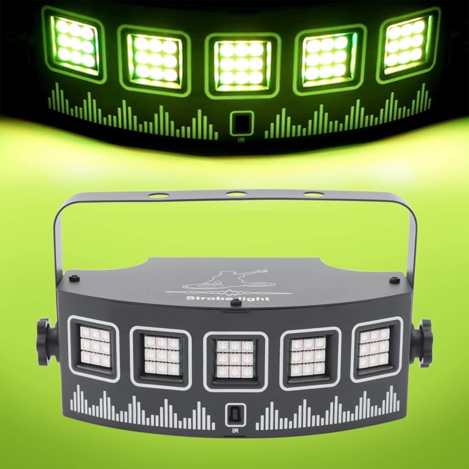 LED Disco Licht, Stroboskop Blitzlicht, 7 Farben RGB Soundaktiv, Tragbar, Fernbedienung, USB, Für Party Tanzfläche Bar Club Hochzeit