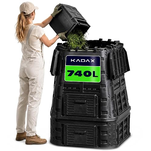KADAX Composteur de Jardin 740L, Une Solution Écologique et Pratique
