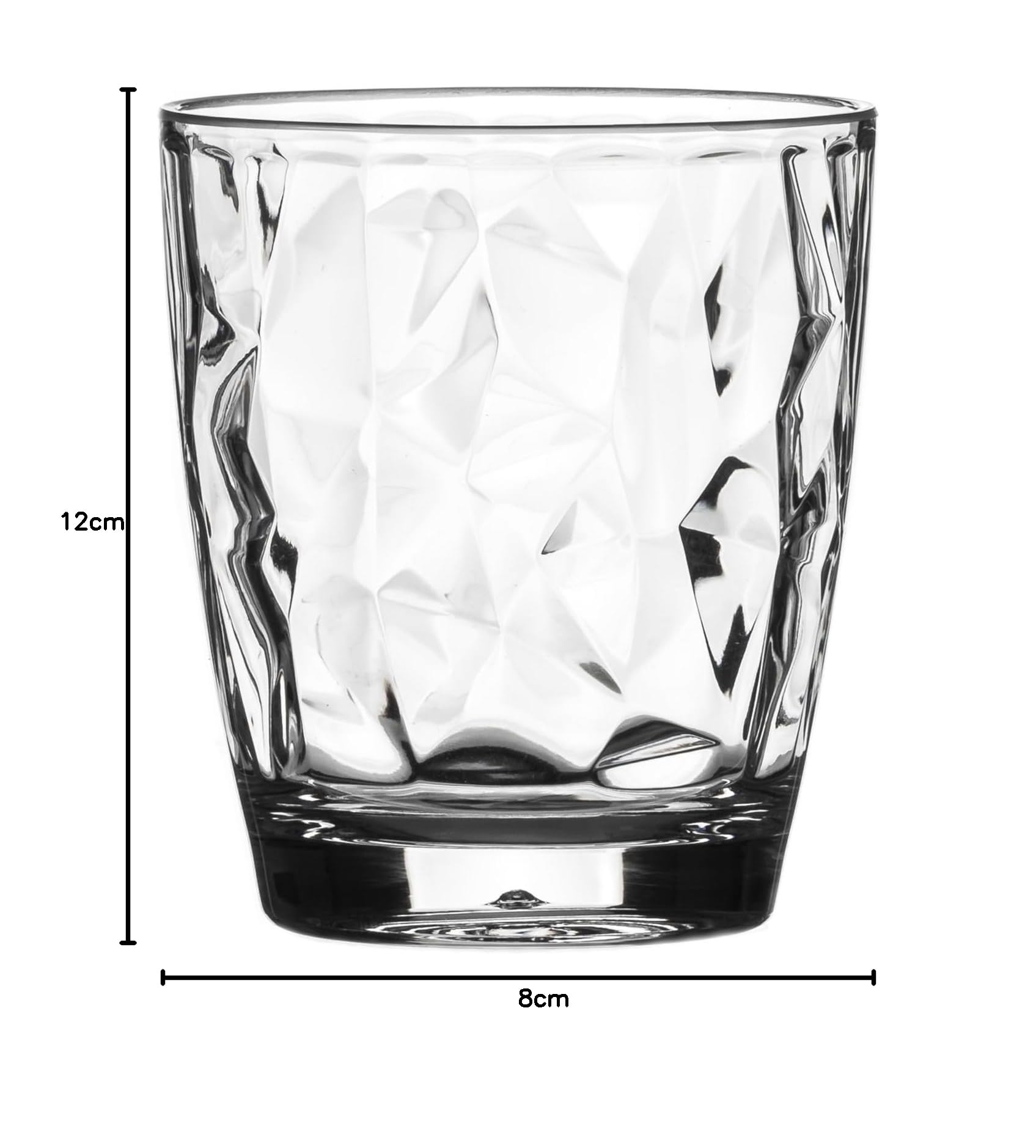SECO Trinkglas, 380 ml, sieht aus wie Glas, 6 Stück, ideal für Wein und alkoholfreie Getränke, leicht und unzerbrechlich – transparent