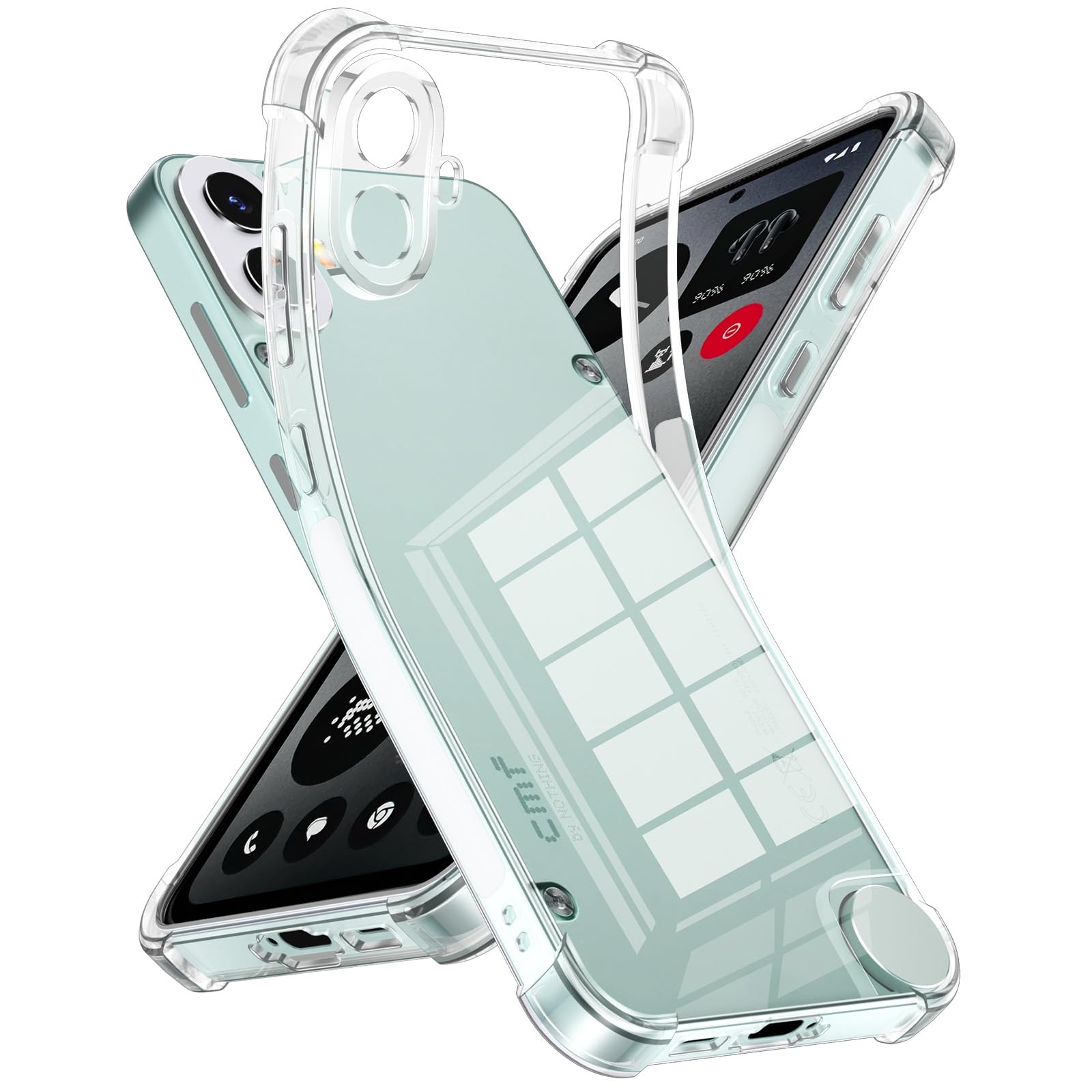 Custodia Per CMF Phone 1 Con Vetro Temperato 9H - Cover Rigida PC + Morbido Silicone, Con Anello Metallico Magnetico, DJL-LSY - 3