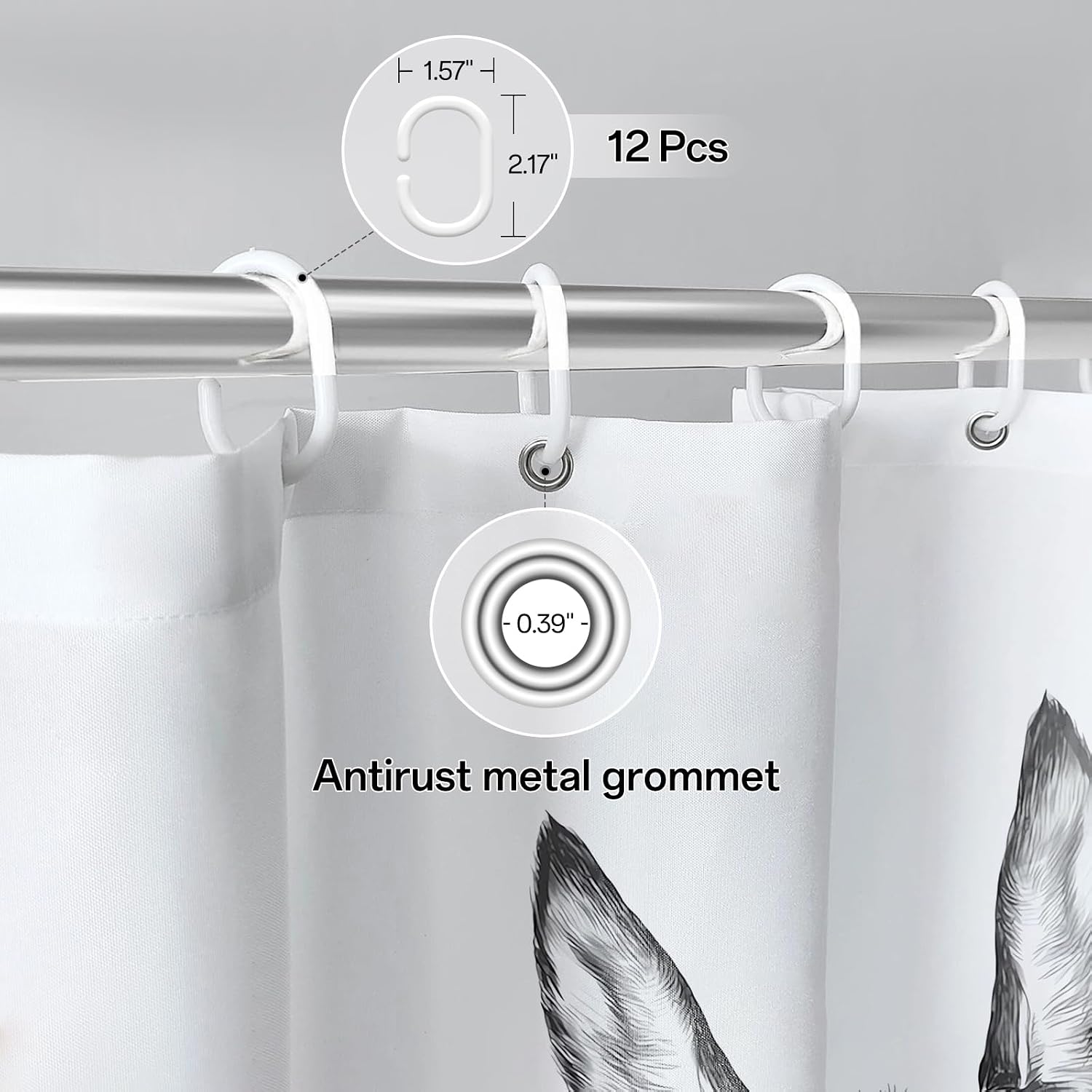 are You Pooping Donkey Shower Curtain Funny Bathroom Decor