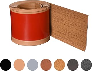 ROUIXSEN Oak Self-Adhesive Wall Molding Trim 3in x 10ft - Flexible Peel & Stick Baseboard Skirting for Floors & Walls