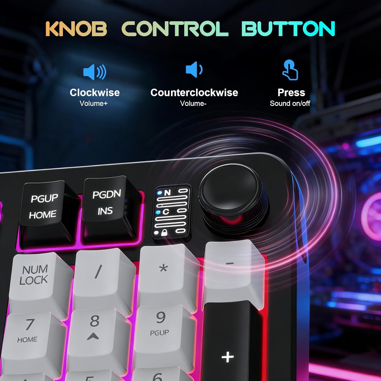 NPET Gaming Keyboard and Mouse Combo, 98 Keys Mechanical Feel with Volume Knob, Double-Shot Keycaps, RGB Backlight, Spill-Resistant for PC/Mac Gamers