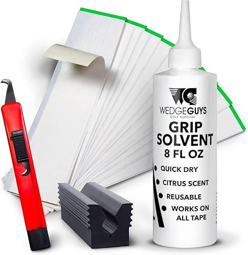 Wedge Guys Kits de agarre de golf para regripping palos de golf, calidad profesional, opciones incluyen hoja de gancho, 15 o 30 tiras de cinta de