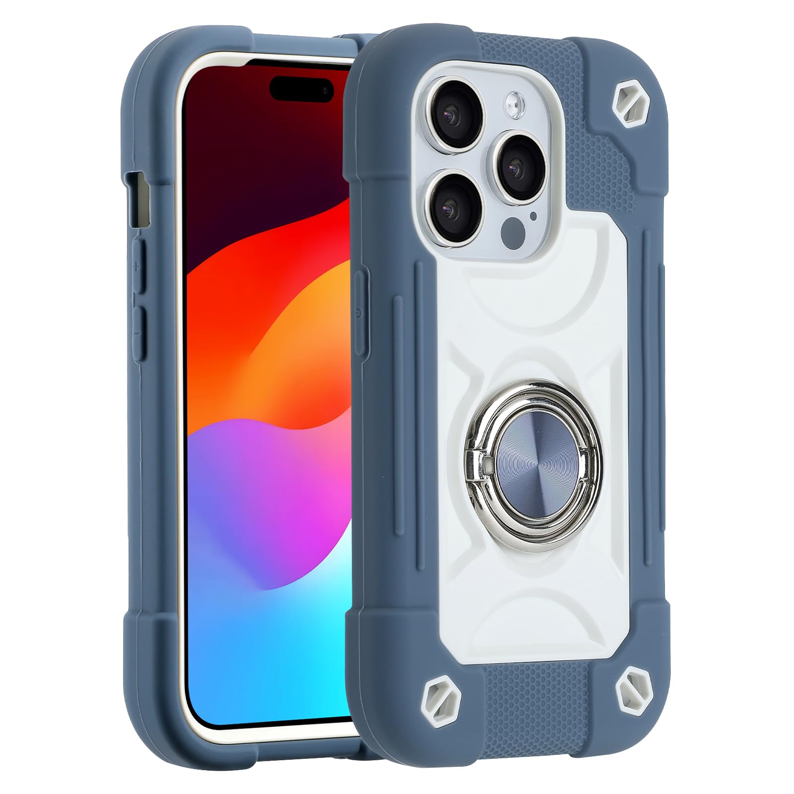 Price History Of MARKILL Plastic, Silicone Compatible With IPhone 15 Pro Max Case 6.7 Inch With Double Ring Stand, Heavy-Duty Military Grade Shockproof Case Phone Cove From Amazon 63_77711159 - View #7