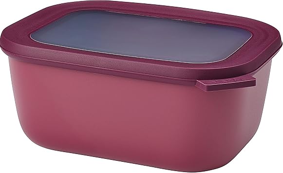 Mepal Cirqula Rectangular Multi Bowl 1500 ml Nordic Berry-Food Storage Box-Stackable-Dishwasher Safe, Polypropylene, 1,5 ml