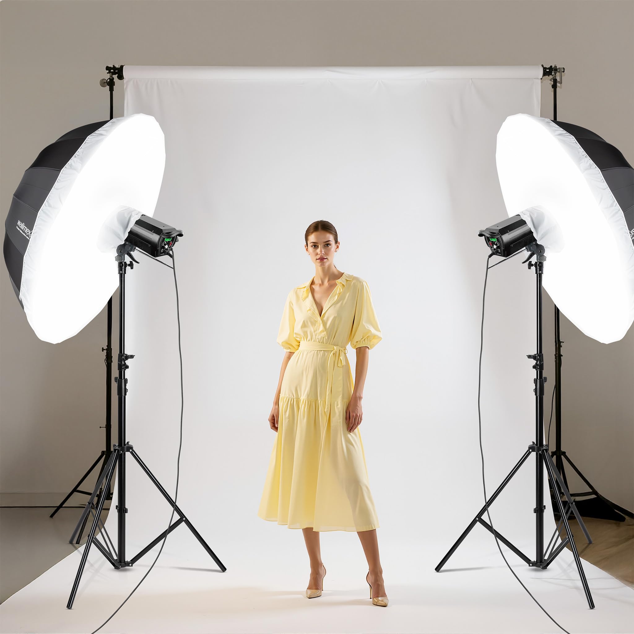 Walimex pro Diffuseur pour parapluies réflecteurs paraboliques Ø 165 cm – Diffuseur de lumière pour Une lumière Douce et homogène dans Les Studios Photo et la Photographie de Portrait