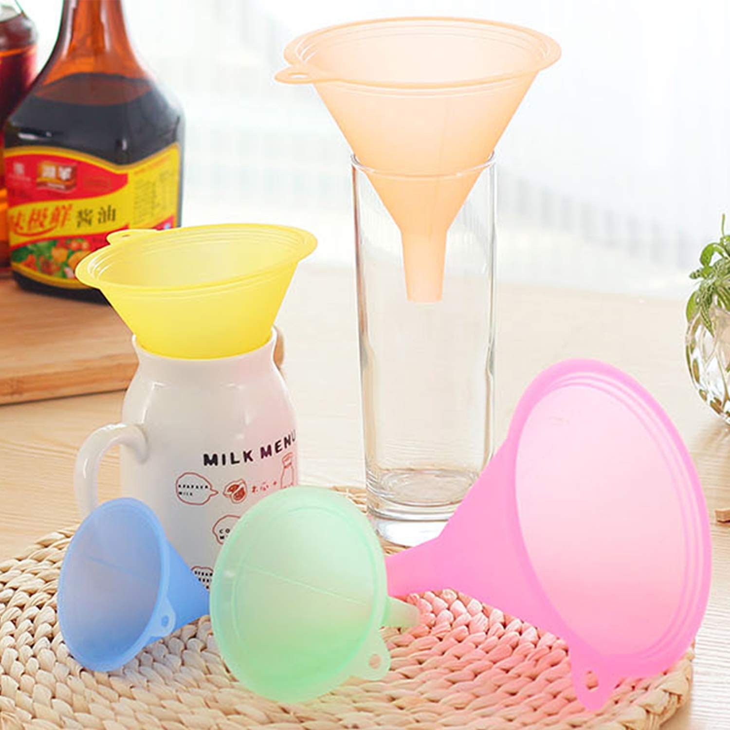 Plastic Funnel Set Funnels, Multipurpose Funnels Wide Mouth Funnel