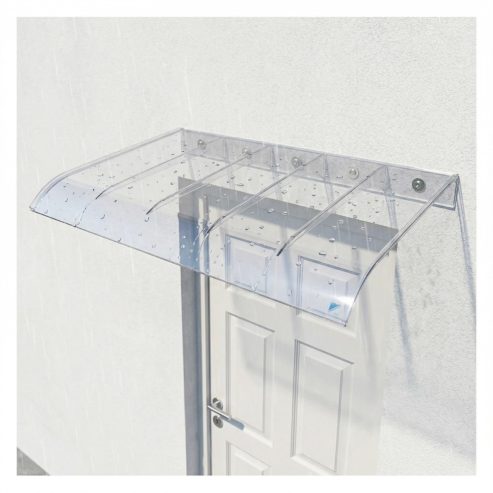 Awning for Door Entrance,Transparent Invisible Rain Shelter Cover,Uv Rain Snow Protection Soundproofing Door Awning,3.5mm Thick Solid Polycarbonate(W35*L50cm/W13.7*L19.6in)