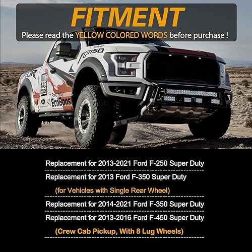 Miniatura 2 de WEIZE Front Carbon Fiber Ceramic Brake Pads, D1680 Truck and Tow Brake Pads Set with Hardware, Replacement for Ford F-250 Super Duty F-350 F-450,