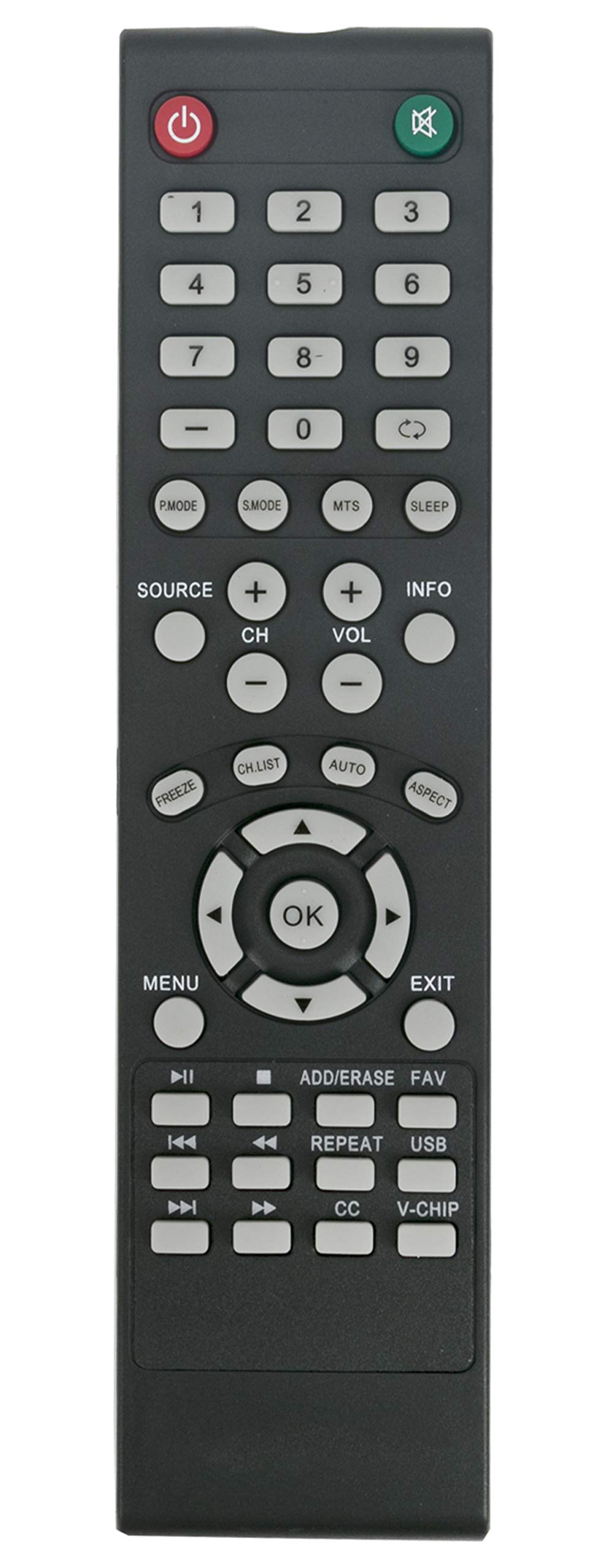 New Replace Remote Control fit for Element TV ELCFT194 ELCFT262 ELCFW324 ELCFW328 ELCFW329 ELDFC551J ELDFC601JA ELDFQ501J ELDFT395J ELDFT404 ELDFT465J