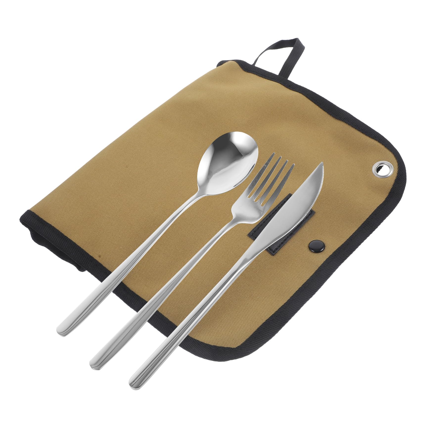 Ensemble de Couverts Portables de Camping 1 Set en Acier Inoxydable