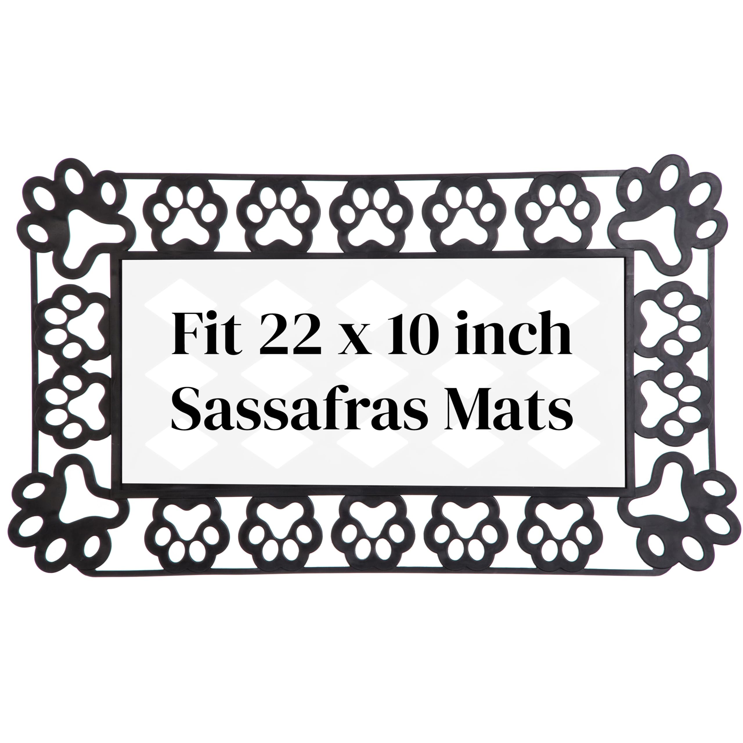 Evergreen Flag Sassafras Door Mat Tray, All-Weather Weatherproof Doormat for Indoor and Outdoor Entrance, Non-Slip Backing Entryway Front Door Mats (