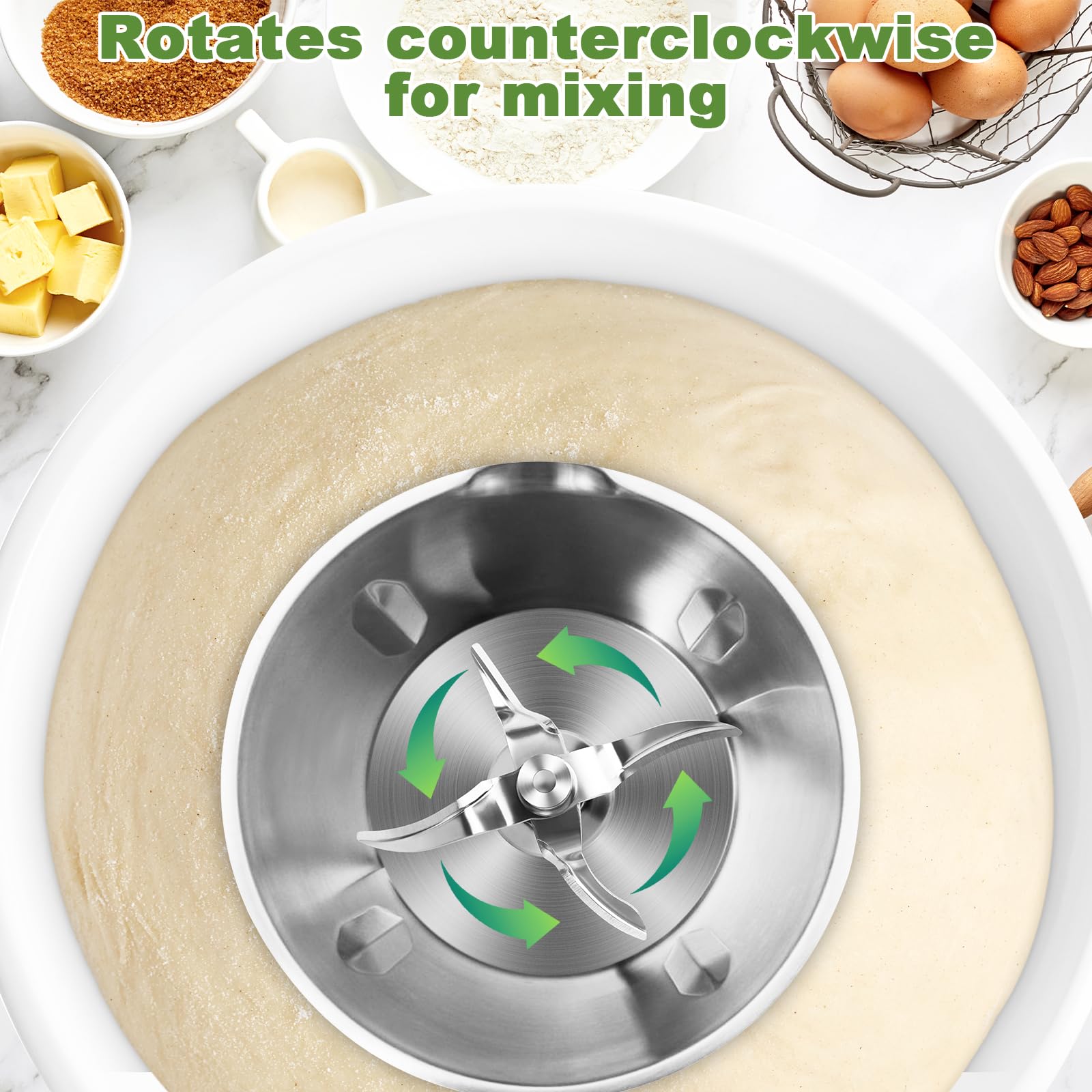 Compatibile con Themomix TM5 TM6 Gruppo Coltelli di Ricambio, Accessori per la Sostituzione delle lame, Lavabile in Lavastoviglie - 3