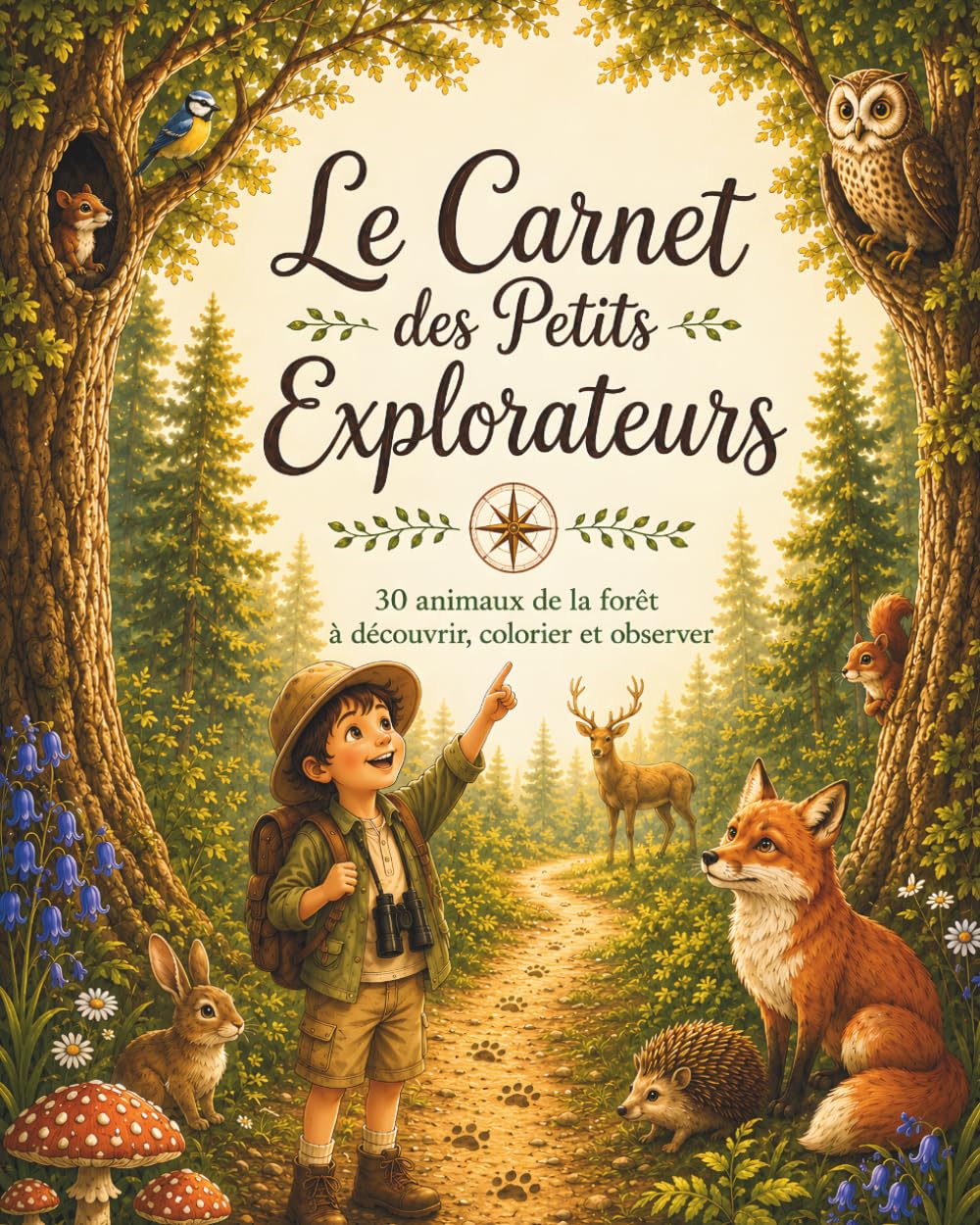 Le Carnet des Petits Explorateurs: 30 animaux de la forêt à découvrir, colorier et observer