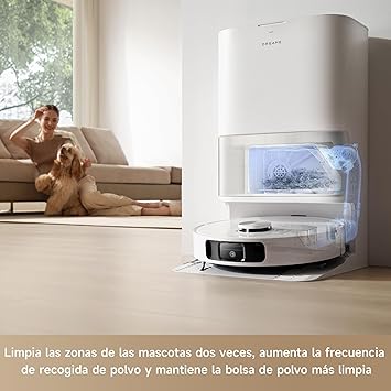DREAME L10s Ultra Gen 2 Robot Aspirador y Fregasuelos con RoboSwing MopExtend, 10000 Pa, Modo para Mascotas, Estación Base Automática, 32 Ajustes de Nivel de Agua, Limpieza de Alfombras Versátil4