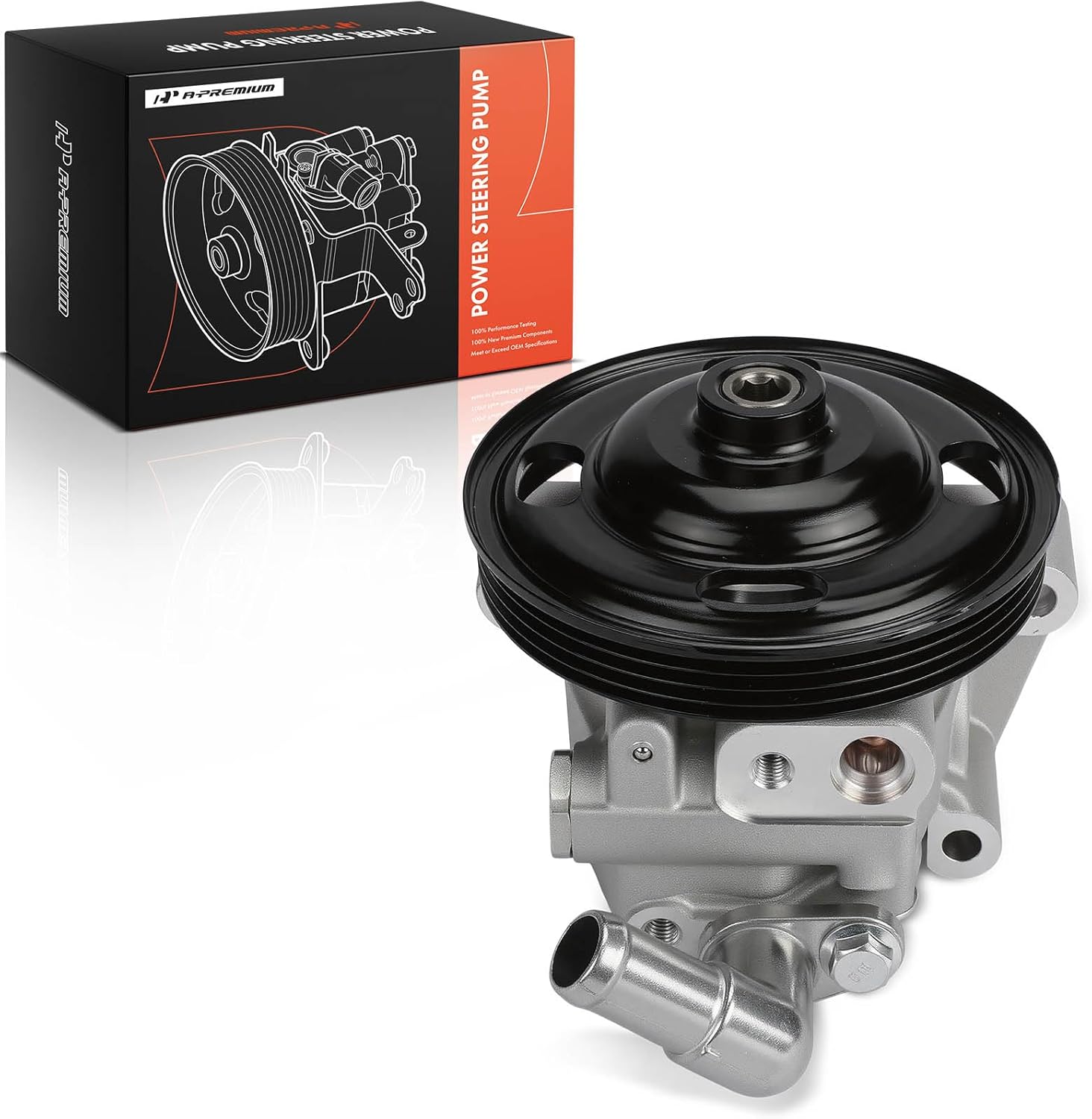 A-Premium Power Steering Pump, with Pulley, Compatible with Ford Edge 2011-2014 3.5L 3.7L & Lincoln MKX 2011-2014 3.7L, Replace# CT4Z3A696B