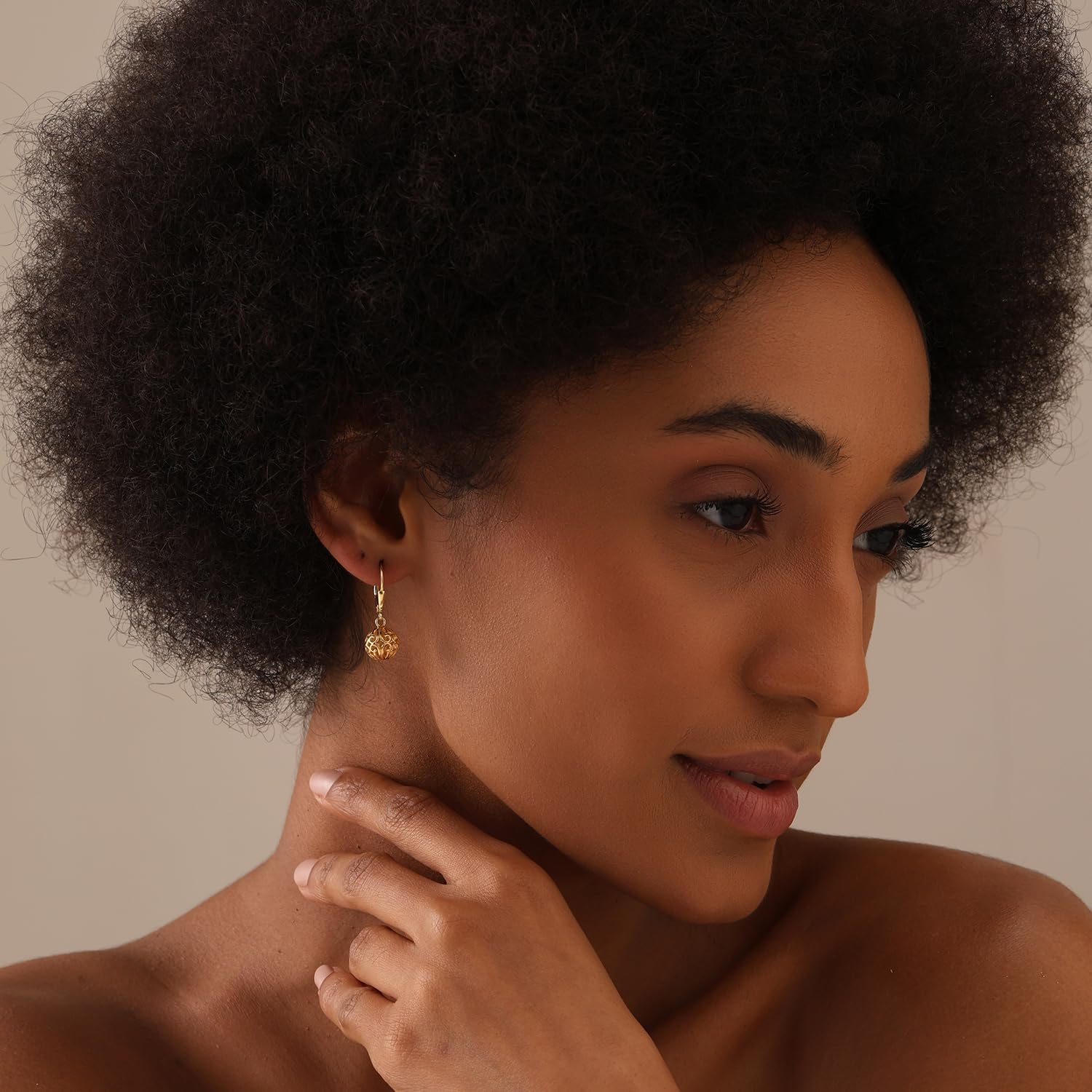 LeCalla 925 Sterling Silver Heart Dangle Drop Earrings for Women Jewelry Lightweight Leverback Filigree Ball Drop Dangle Earrings for Women - Image 2