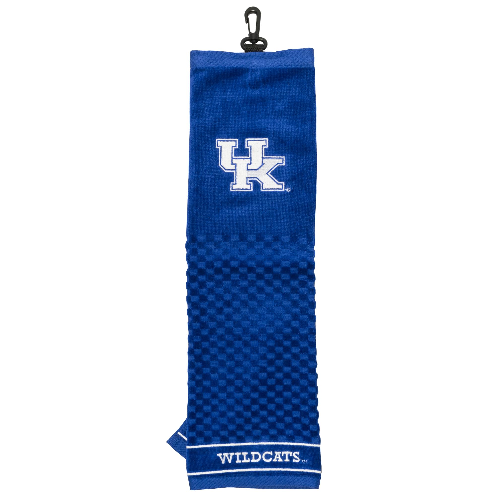 Team Golf NCAA Kentucky Wildcats Embroidered Golf Towel Embroidered Golf Towel, Checkered Scrubber Design, Embroidered Logo