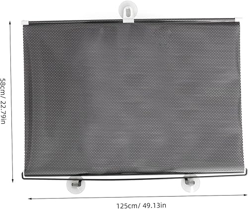 Miniatura 5 de Parasol temporal con ventosa perforada de 49 × 23 pulgadas para proteger al bebé, niños, mascotas de los rayos UV nocivos y el bloqueo de privacidad