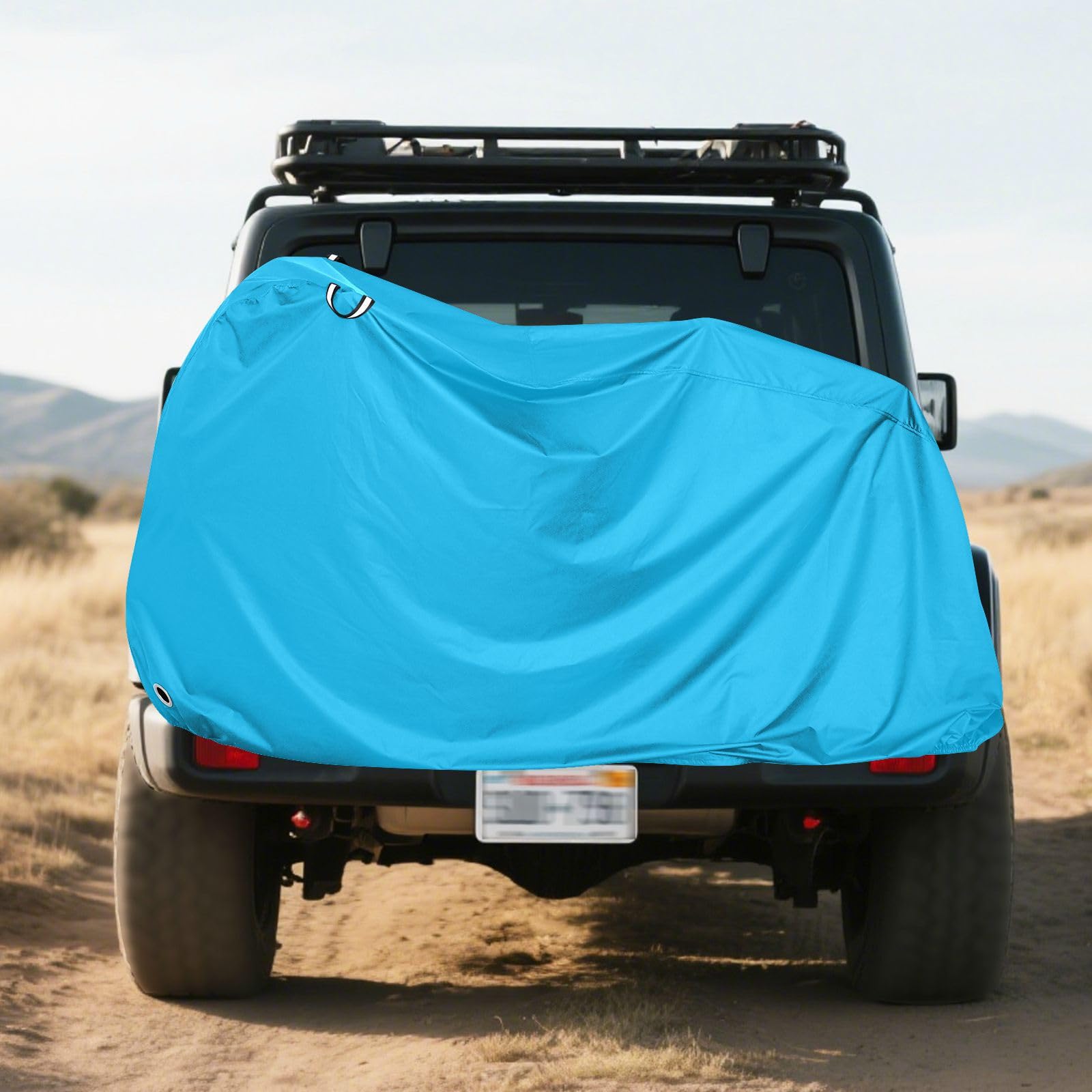 Housse de vélo imperméable avec trous de verrouillage - Résistante aux UV - Pour intérieur et extérieur - Convient à la plupart des cobertor para motocicleta - Bleu ciel foncé
