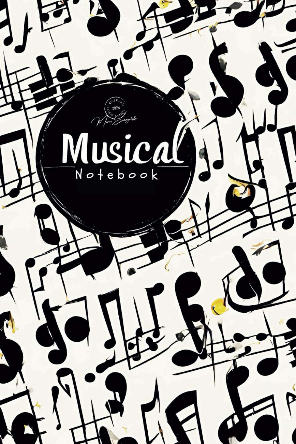 Cahier musique chœur SATB avec portée vierge grand format pour écriture musicale vocale