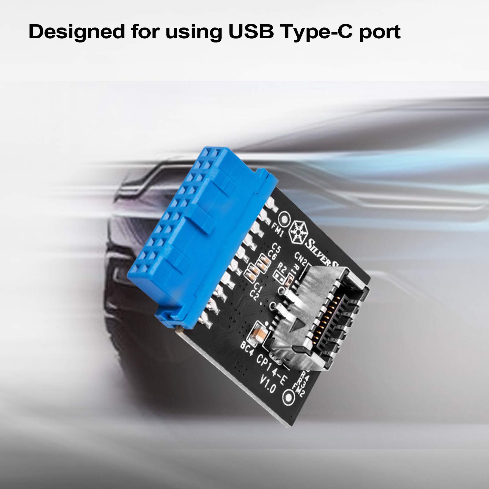 Amazon.co.jp: SilverStone マザーボードUSB 3.0/3.1 19ピン→Type-C