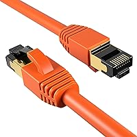 Vista 8 de Cables Direct Online Cable de Parche Ethernet SFTP Cat8 Amarillo de 7 Pies 40Gbps 2000Mhz Conexión Cobre Blindado 26AWG RJ45 Retrocompatible