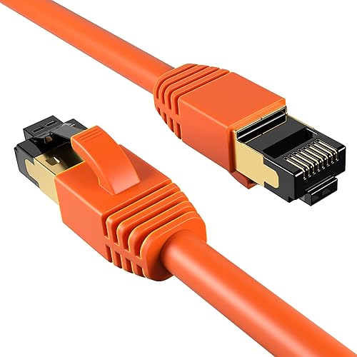 Miniatura 8 de Cables Direct Online Cable de Parche Ethernet SFTP Cat8 Amarillo de 7 Pies 40Gbps 2000Mhz Conexión Cobre Blindado 26AWG RJ45 Retrocompatible con