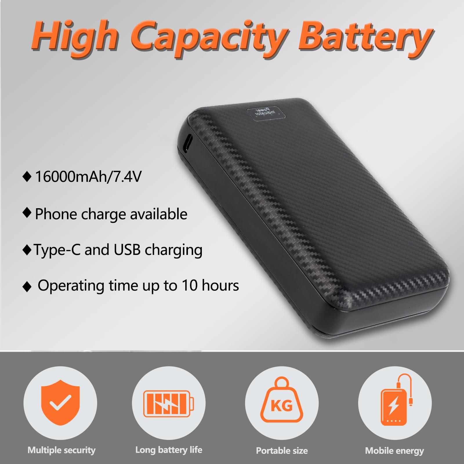 Mincoo Gilet Riscaldato Uomo: Gilet Riscaldante con Batteria 16000mAh -Giubbotto Riscaldante con Cappello Staccabile - per Escursionismo all'aperto Caccia