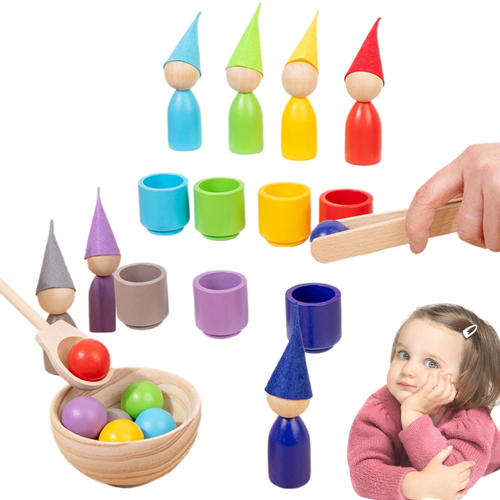 Juguetes de clasificación de Color, Tazas de clasificación de Color Juegos
