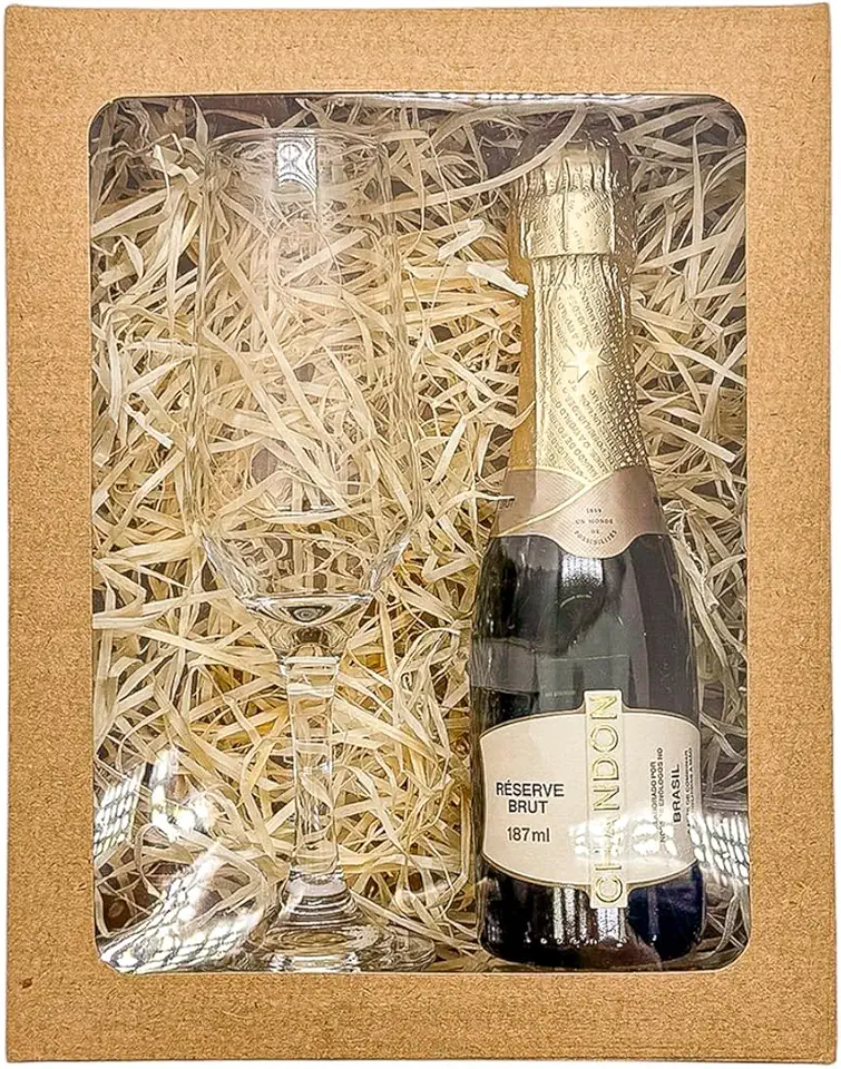 Kit Presente Chandon Baby Réserve Brut 187ml + Taça