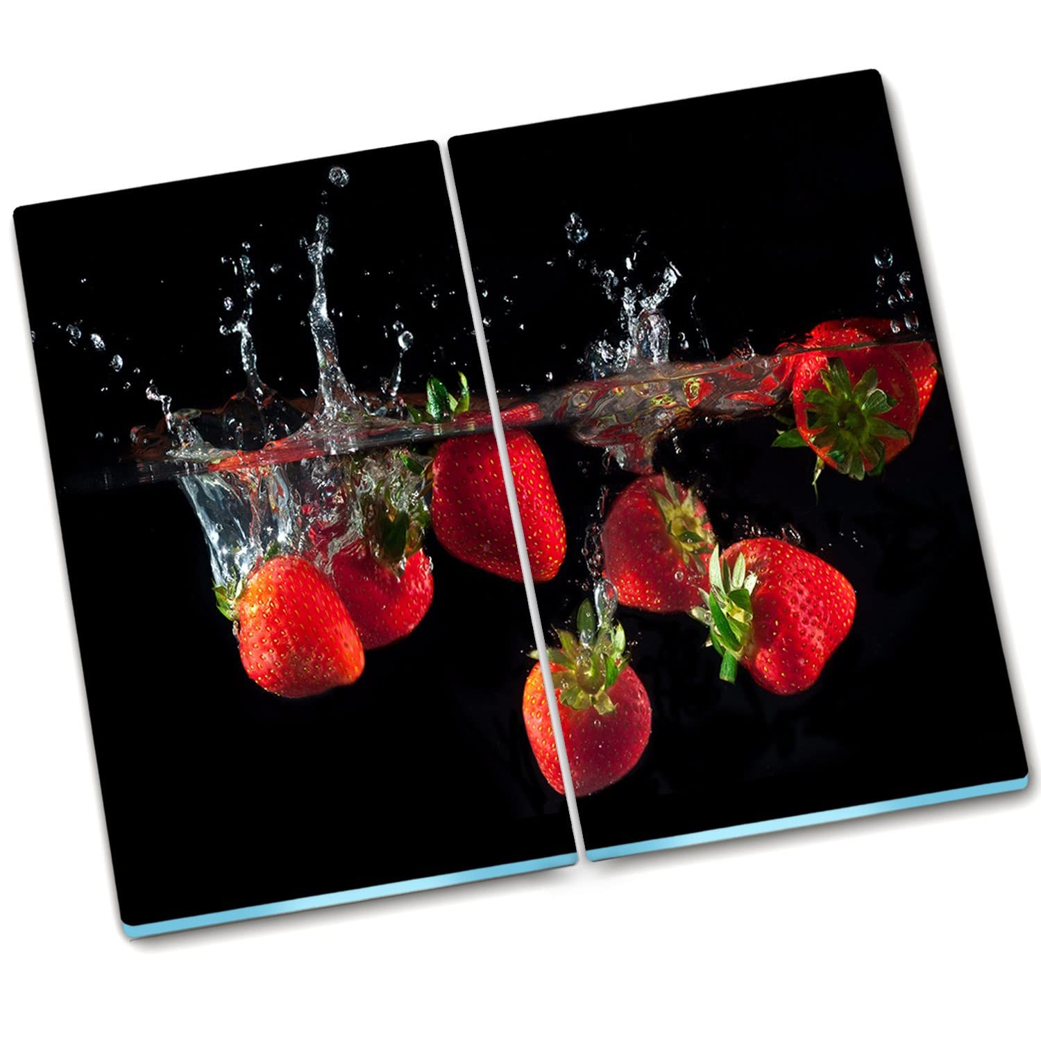 Planches a decouper en verre durci 2x30x52 cm double fonction plan de travail utile