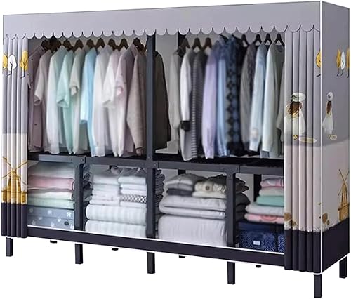 Miniatura 22 de large closets Portable Wardrobe Closet with Hanging Areas Metal Steel Closet Clothes Closet for Bedroom Hanging Foldable Wardrobe Closet