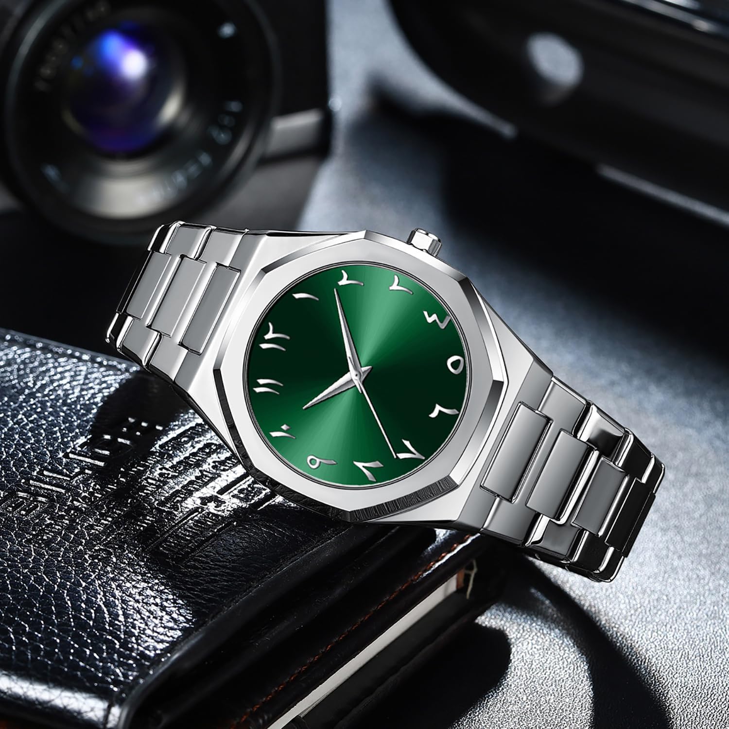 Mens Business Gold Watch Stainless Steel WatchBand Waterproof Analog Quartz Wristwatch - Image 4