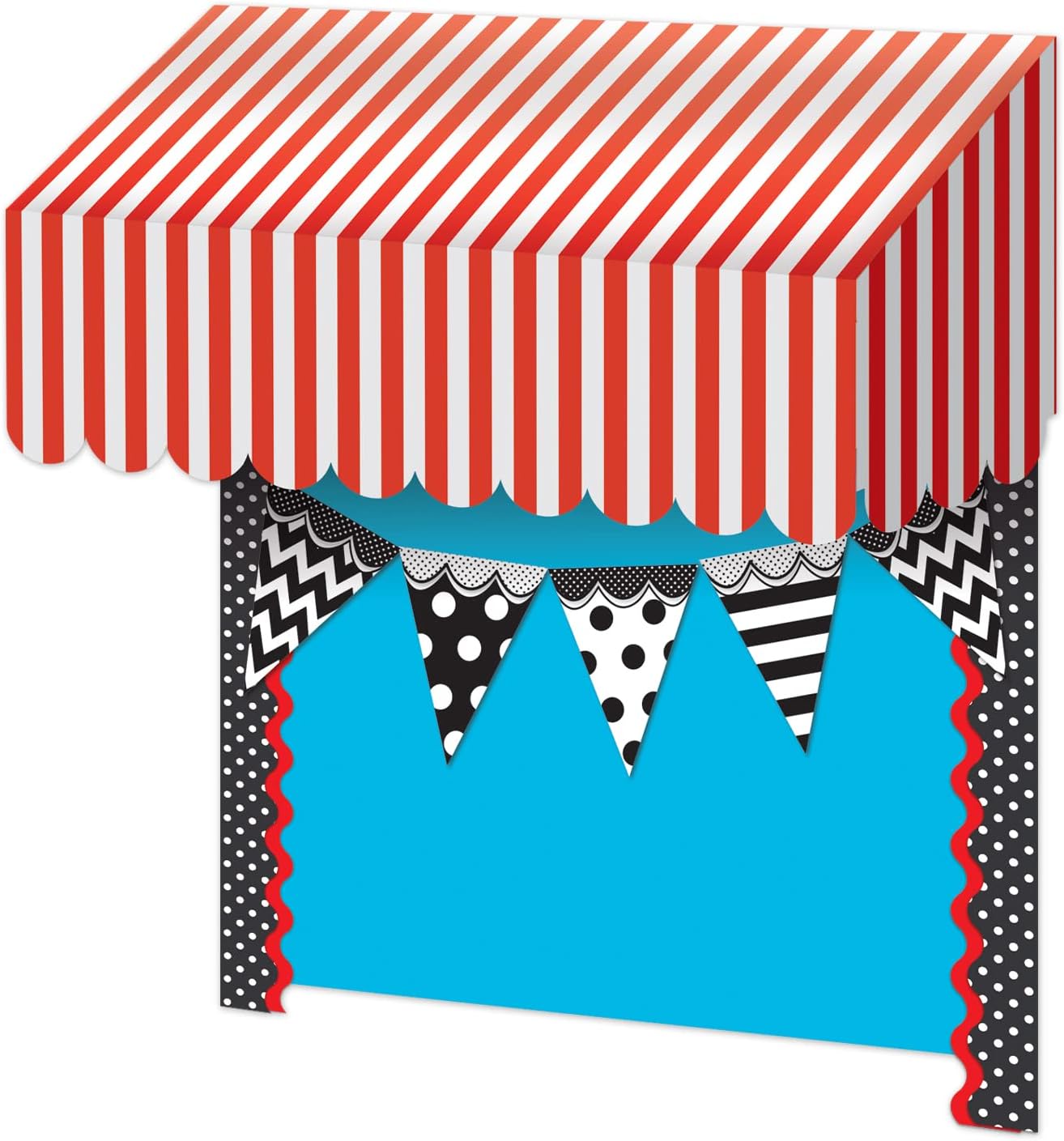 Teacher Created Resources Red and White Stripes Awning (77165) 24x12.5 in (Pack of 3)