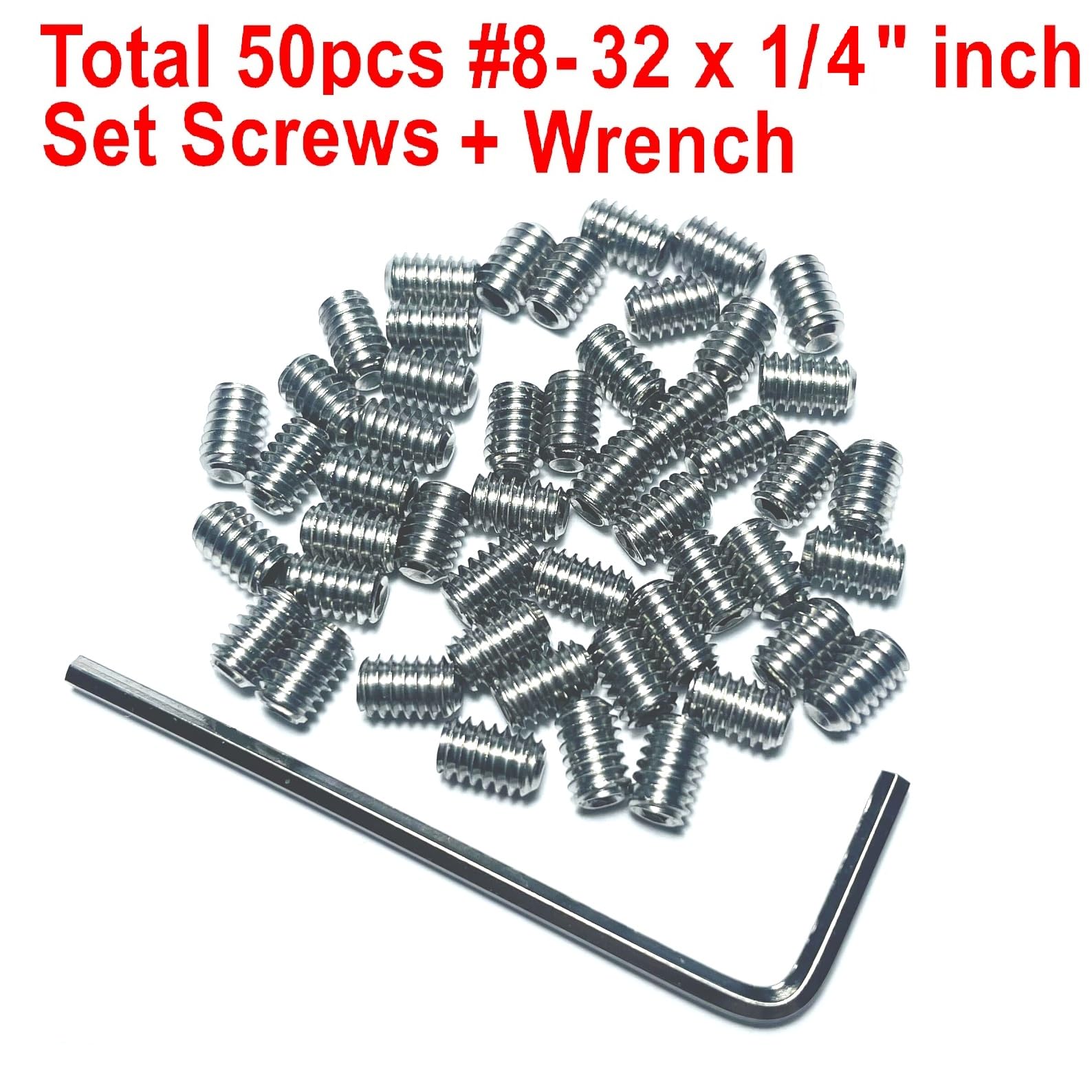 アレン 6点セット Amazon | ZDingTech セットネジ 50個 8-32 x 1/4インチ 304 ステンレス
