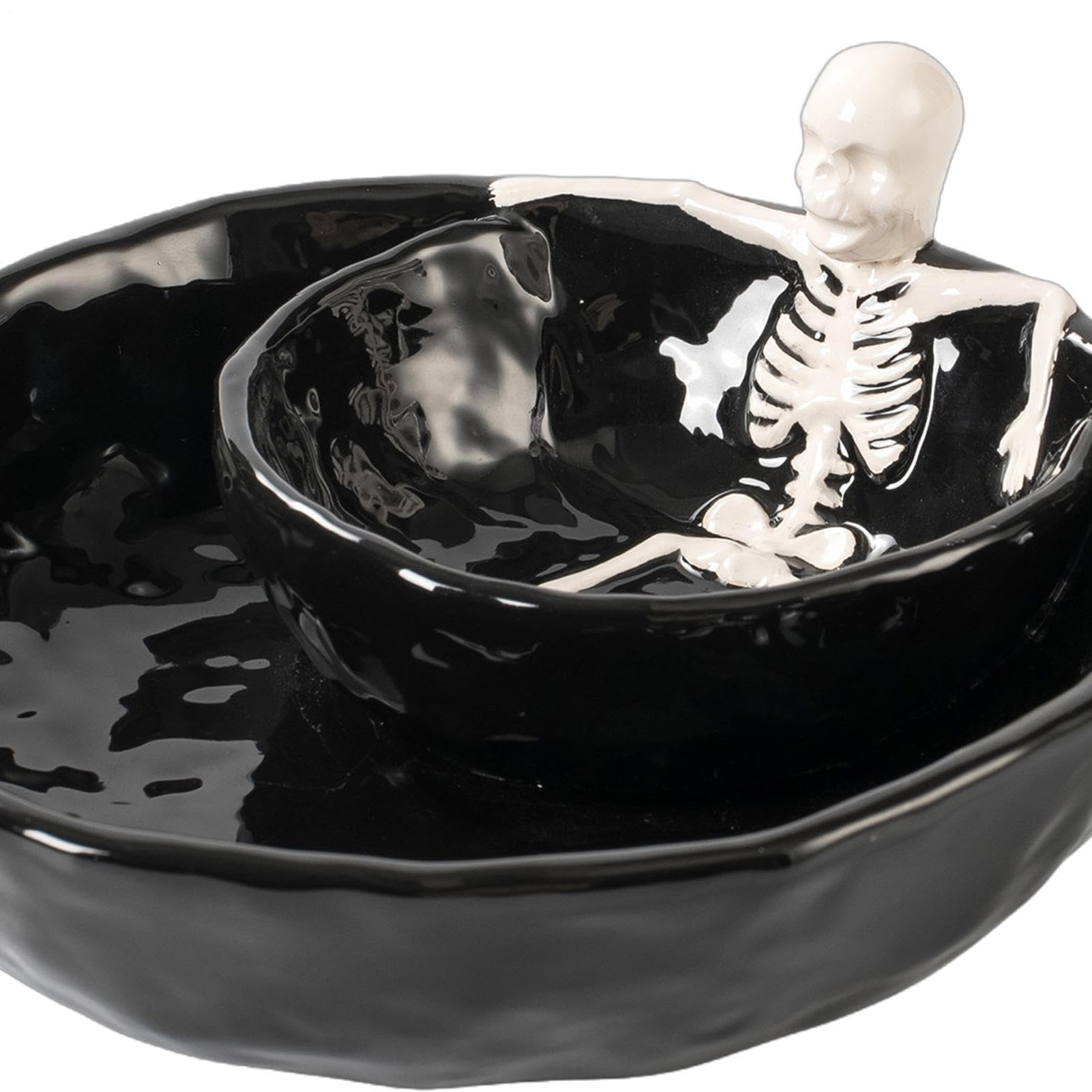 Miseczki do dipów małe ceramiczne czaszki Halloween upiorne dekoracyjne