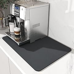 AMOAMI Dish Drying Mat for Kitchen Counter-Coffee Mat Bar Accessories Hide Stain Rubber Backed Absorbent Fit Under Coffee